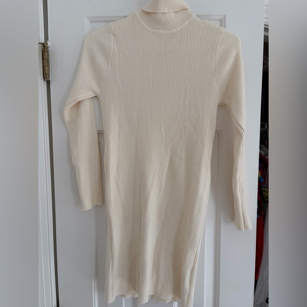 Cream knit mini dress size small